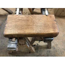Waschtisch, Eiche, Regal, Brett, Altholz-Stil, Antik geölt, Massivholz,einseitige Baumkante,120x50x4,5cm